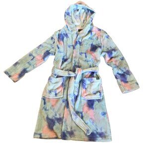 Eddie Bauer Robe Kids Tie Dyed Hooded Robe Size 7/8 NWOT